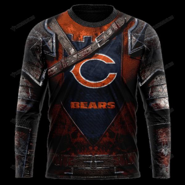 New Chicago Bears nfl Warrior customized 3D t shirt custom name 1