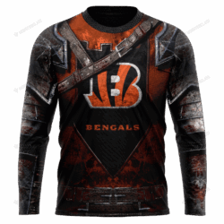 New Cincinnati Bengals nfl Warrior customized 3D long sleeve shirt custom name