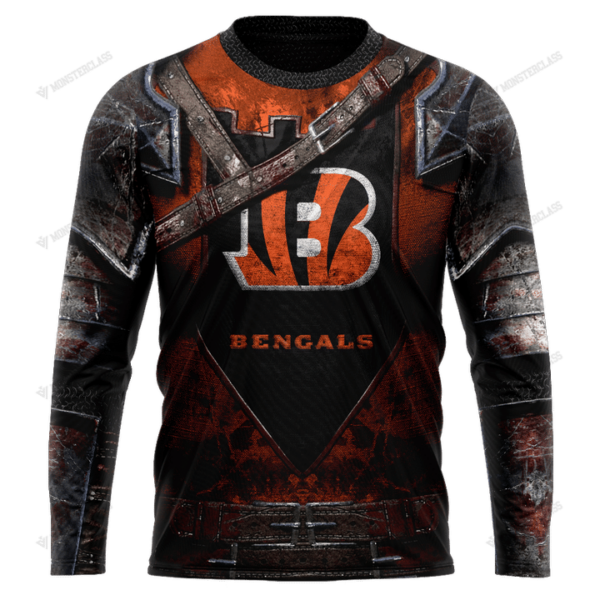 New Cincinnati Bengals nfl Warrior customized 3D long sleeve shirt custom name