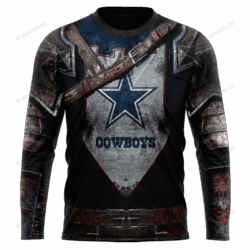 New Dallas Cowboys nfl Warrior customized 3D long sleeve custom name