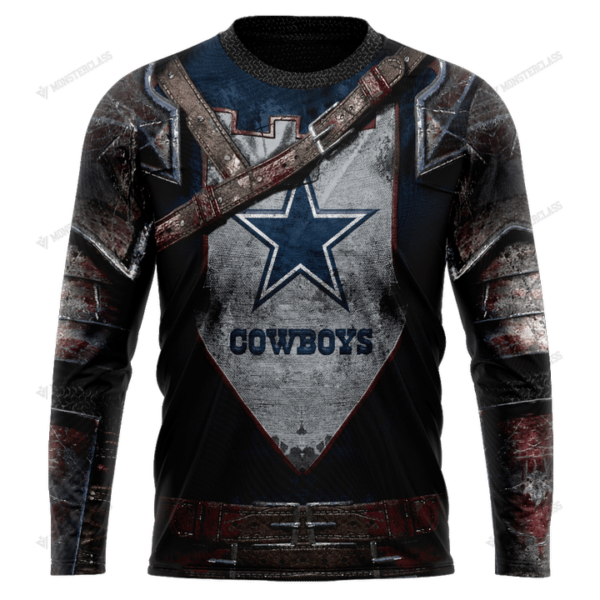 New Dallas Cowboys nfl Warrior customized 3D long sleeve custom name