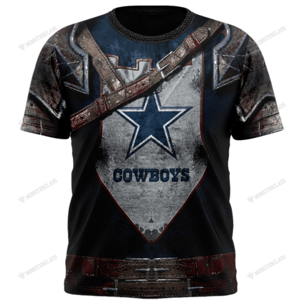 New Dallas Cowboys nfl Warrior customized 3D t shirt custom name 1