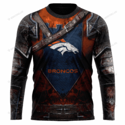 New Denver Broncos nfl Warrior customized 3D long sleeve shirt