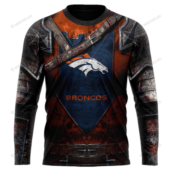 New Denver Broncos nfl Warrior customized 3D long sleeve shirt