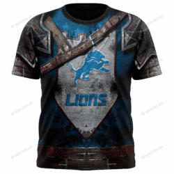 New Detroit Lions nfl Warrior customized 3D t shirt custom name