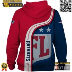 New England Patriots Football Logo nfl 3D Hoodie all over print custom 1