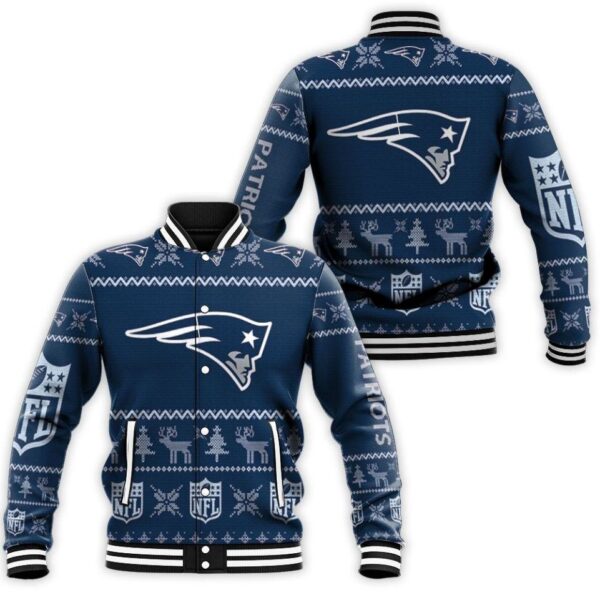New England Patriots Nfl Ugly Sweatshirt Christmas 3d Baseball Jacket