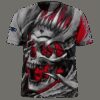 New England Patriots iron skull T-shirt custom for fan New England Patriots iron skull T-shirt custom for fan