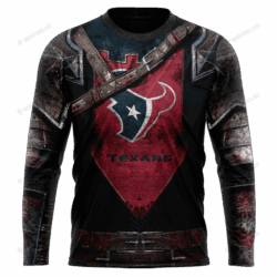 New Houston Texans nfl Warrior customized 3D long sleeve custom name 1