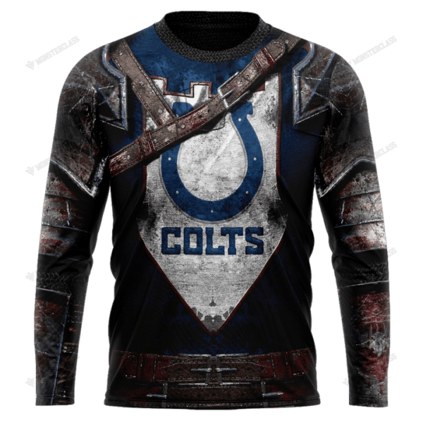 New Indianapolis Colts nfl Warrior customized 3D long sleeve custom name