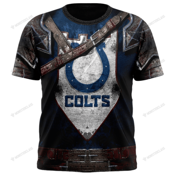 New Indianapolis Colts nfl Warrior customized 3D t shirt custom name 1