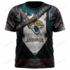 New Jacksonville Jaguars nfl Warrior customized 3D T shirt custom name