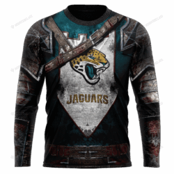 New Jacksonville Jaguars nfl Warrior customized 3D long sleeve shirt custom name 1