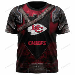 New Kanasa City Chiefs nfl Warrior customized 3D T shirt 1