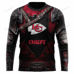 New Kanasa City Chiefs nfl Warrior customized 3D long sleeve shirt