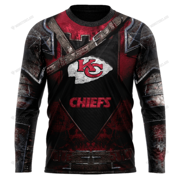 New Kanasa City Chiefs nfl Warrior customized 3D long sleeve shirt