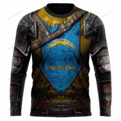 New Los Angeles Chargers nfl Warrior customized 3D long sleeve custom name 1