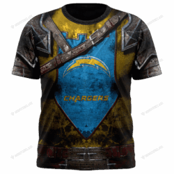 New Los Angeles Chargers nfl Warrior customized 3D t shirt custom name