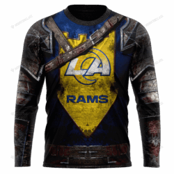 New Los Angeles Rams nfl Warrior customized 3D long sleeve custom name 1