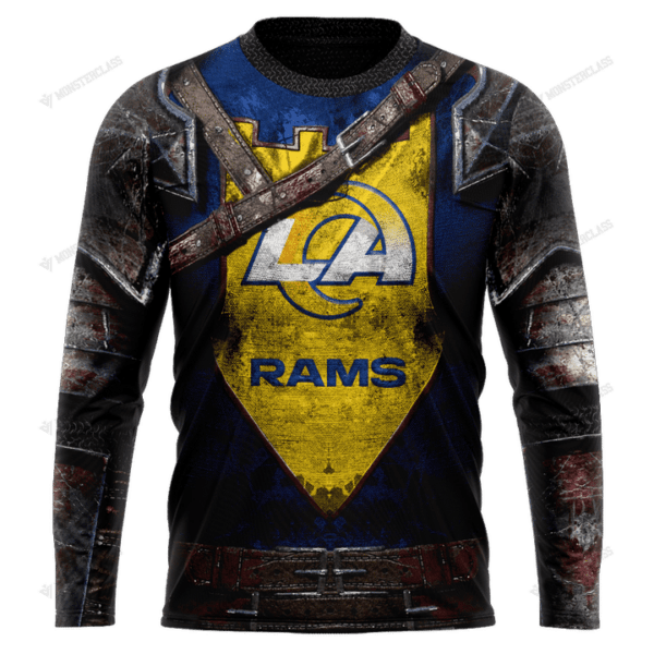 New Los Angeles Rams nfl Warrior customized 3D long sleeve custom name 1