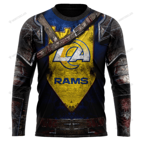 New Los Angeles Rams nfl Warrior customized 3D long sleeve custom name 1