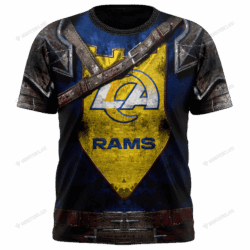 New Los Angeles Rams nfl Warrior customized 3D t shirt custom name