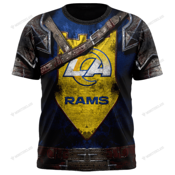 New Los Angeles Rams nfl Warrior customized 3D t shirt custom name