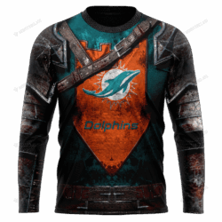 New Miami Dolphins nfl Warrior customized 3D long sleeve custom name 1