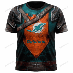 New Miami Dolphins nfl Warrior customized 3D t shirt custom name