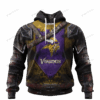 [New] Minnesota Vikings nfl Warrior customized 3D shirt custom name