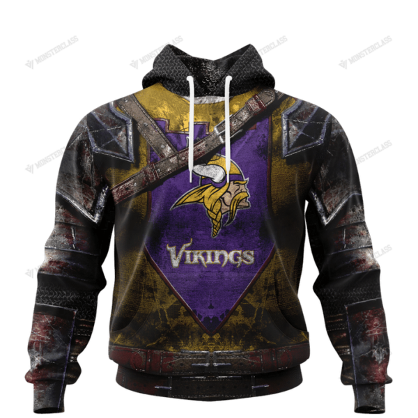 [New] Minnesota Vikings nfl Warrior customized 3D shirt custom name