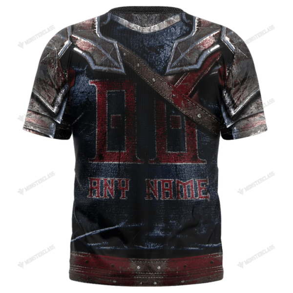 New New England Patriots nfl Warrior customized 3D long sleeve custom name