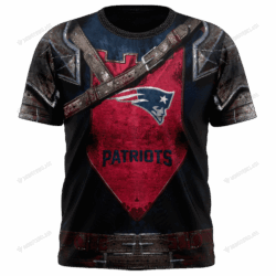 New New England Patriots nfl Warrior customized 3D t shirt custom name