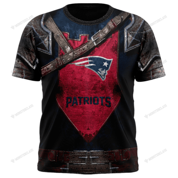 New New England Patriots nfl Warrior customized 3D t shirt custom name