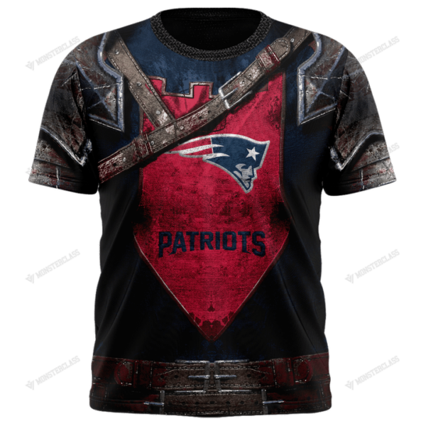 New New England Patriots nfl Warrior customized 3D t shirt custom name