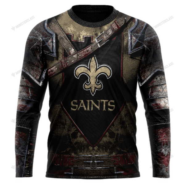 New New Orleans Saints nfl Warrior customized 3D long sleeve custom name 1