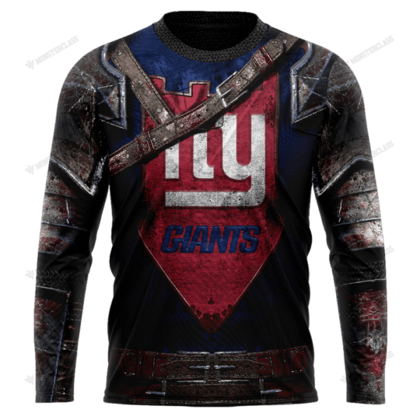 New New York Giants nfl Warrior customized 3D long sleeve custom name 1