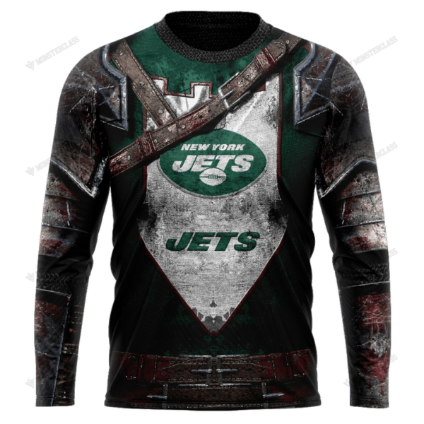 New New York Jets nfl Warrior customized 3D long sleeve shirt custom name