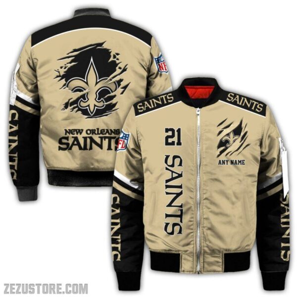 New Orleans Saints NFL all over 3D Bomber jacket fooball gift for fan