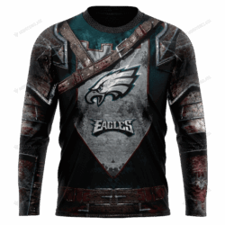 New Philadelphia Eagles nfl Warrior customized 3D long sleeve custom name
