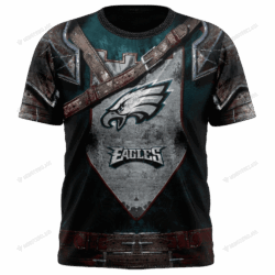 New Philadelphia Eagles nfl Warrior customized 3D t shirt custom name 1