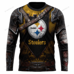 New Pittsburgh Steelers nfl Warrior customized 3D long sleeve custom name