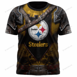 New Pittsburgh Steelers nfl Warrior customized 3D t shirt custom name 1