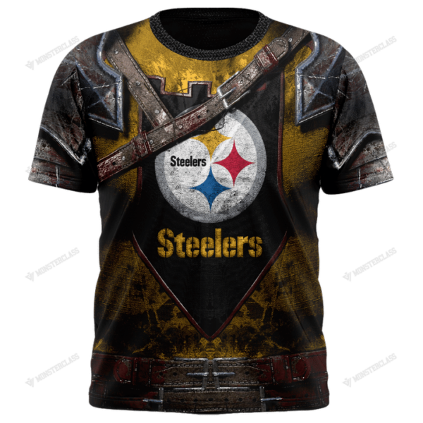New Pittsburgh Steelers nfl Warrior customized 3D t shirt custom name 1