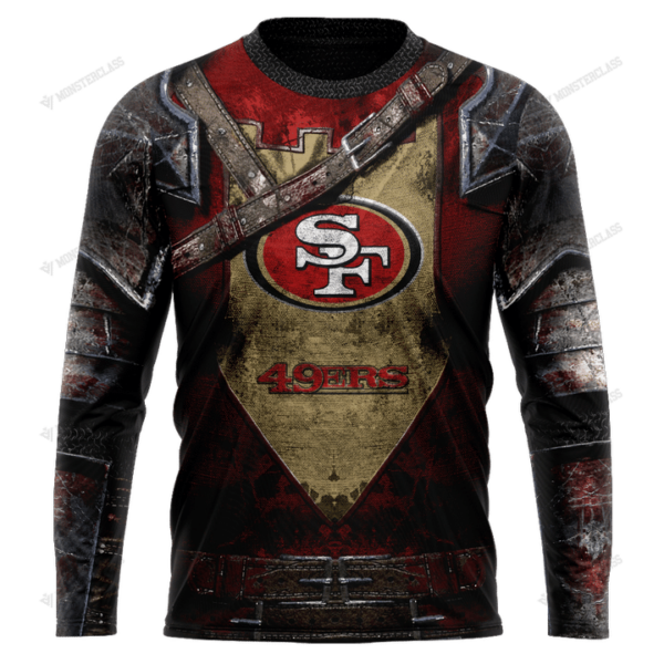 New San Francisco 49ers nfl Warrior customized 3D long sleeve custom name