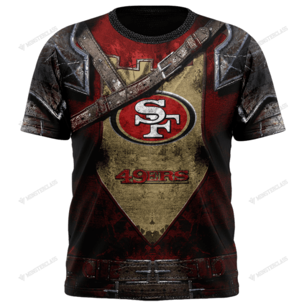 New San Francisco 49ers nfl Warrior customized 3D t shirt custom name 1
