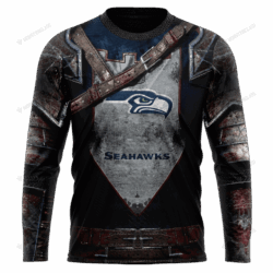 New Seattle Seahawks nfl Warrior customized 3D long sleeve shirt custom name