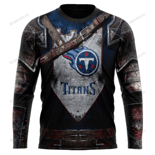 New Tennessee Titans nfl Warrior customized 3D long sleeve custom name 1