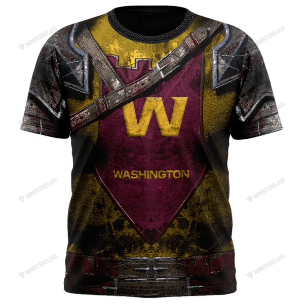 New Washington Commander nfl Warrior customized 3D t shirt custom name