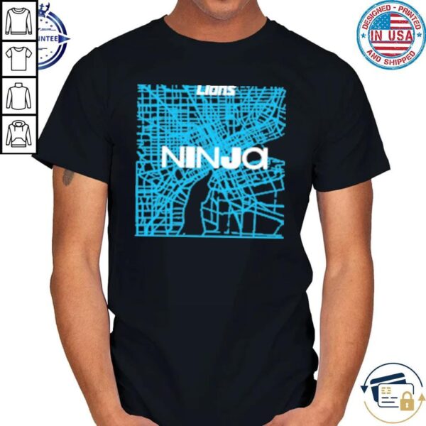 Ninja X Detroit Lions Downtown NFL T Shirt